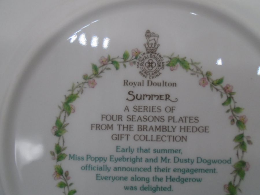 A set of Royal Doulton Brambly Hedge "Four Seasons" plates, along with "The Wedding" Brambly Hedge - Image 7 of 8