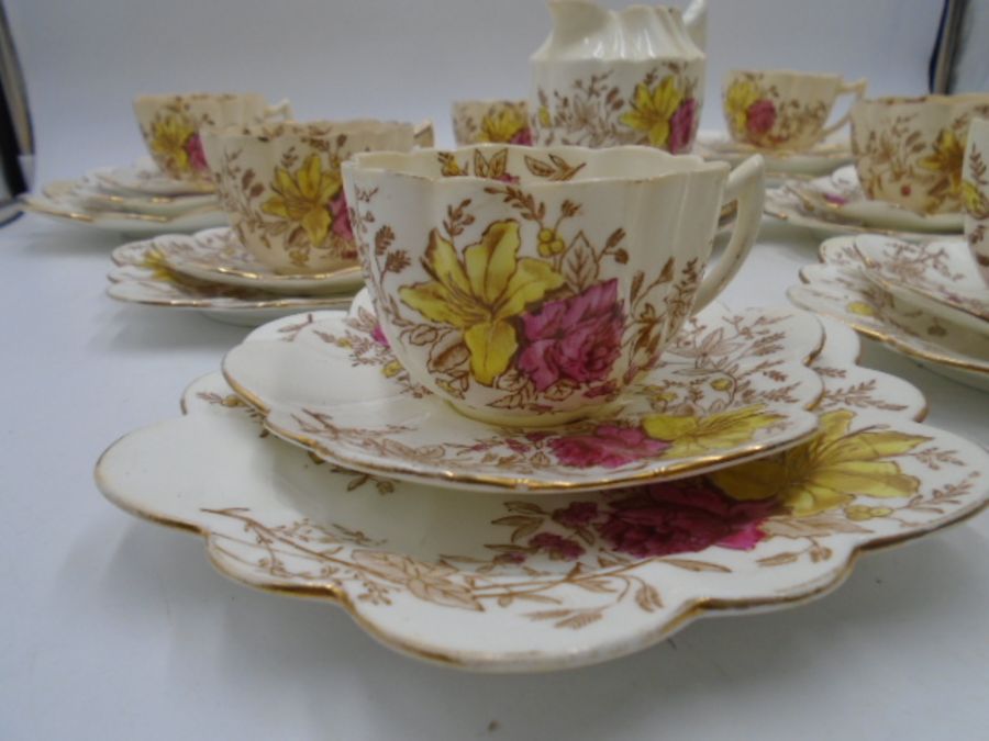 A turn of the century Chapman's part tea set, pattern number 1421- some A/F - Image 2 of 6