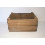 A vintage wooden apple crate.