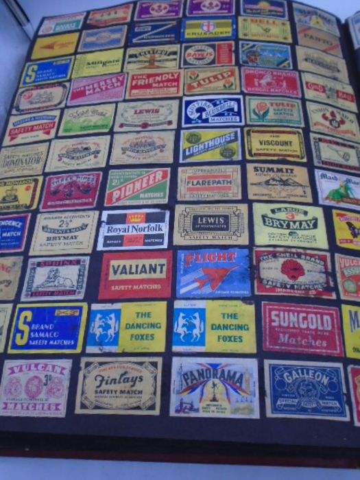 A large collection of vintage matchbox covers, an album and a box of loose. - Image 31 of 46