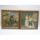 A pair of gilt framed classical prints