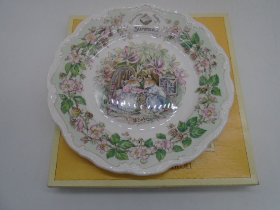 A set of Royal Doulton Brambly Hedge "Four Seasons" plates, along with "The Wedding" Brambly Hedge - Image 5 of 8