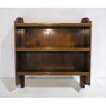 A large Edwardian mahogany wall hanging bookcase, length 115cm, height 127cm.