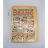 A collection of 80's Beano magazines.
