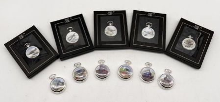 A colection of 10 modern pocket watches, Eddie Stobart and "Aces in the air" themed