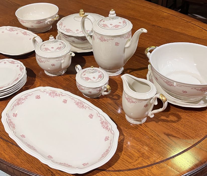A Johann Haviland part dinner service with floral pattern including large teapot, dinner plates, - Image 2 of 5