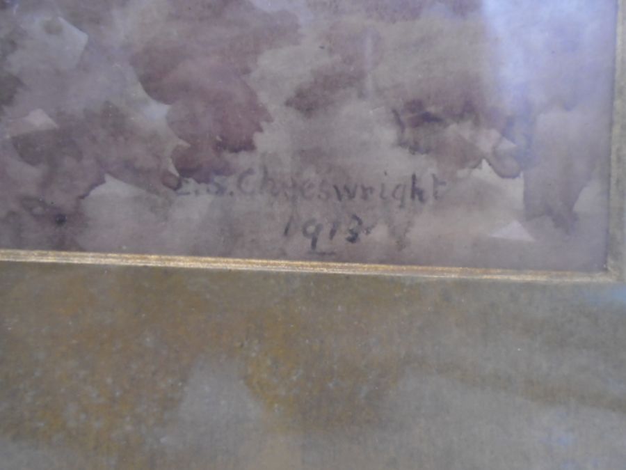 Ethel Sophia Cheeswright watercolour, signed and dated 1913 to lower right-hand corner - Image 2 of 5