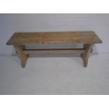 A rustic pine bench - length 110cm