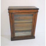 An Edwardian inlaid display cabinet, length 76cm, height 97cm.