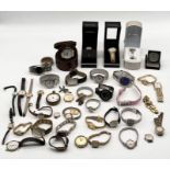 A large collection of vintage watches including Rotary, Timex, regency etc.