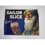 A large vintage Sailor Slice Fine Salmon advertising poster - some wear to edges