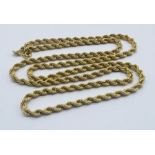 A 9ct gold rope chain, weight 5.6g