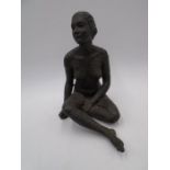 A resin figure of a nude lady - height approx. 25cm
