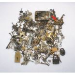 A quantity of antique keys.