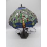 A Tiffany style "Dragonfly" table lamp - approx. height 52cm