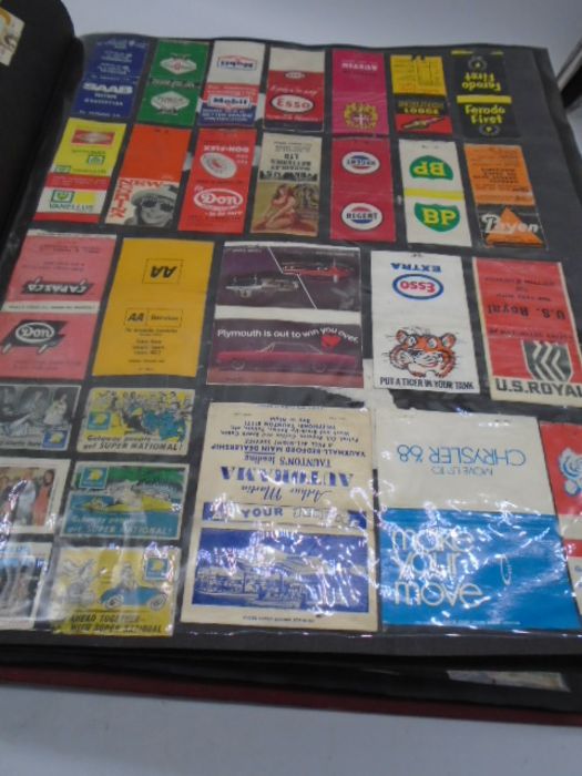 A large collection of vintage matchbox covers, an album and a box of loose. - Image 21 of 46