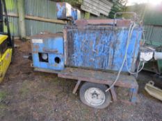 SINGLE AXLED HORROD TAR BOILER HOT BOX TRAILER WITH YANMAR DIESEL ENGINE.