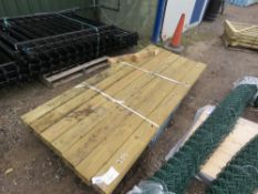 7 X HEAVY DUTY TREATED MACHINED POSTS, 2.35M LENGTH X 140MM X 90MM APPROX.