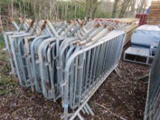 BUNDLE OF METAL PEDESTRAIN BARRIERS: 36NO IN TOTAL APPROX.