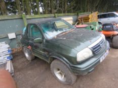 SUZUKI GV2000 VITARA AGRICULTURAL SPRAYER UNIT REG:X178 EKL. PETROL ENGINED. 87,650 REC MILES. WHEN