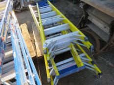 3 X YELLOW GRP STEP LADDERS.