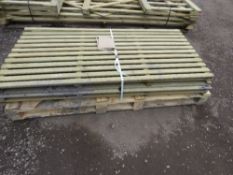 4 X SLATTED PANEL SECTIONS, 1.83M X 0.9M APPROX.