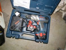 BOSCH 12 VOLT BATTERY DRILL SET. GENUINE RETIREMENT SALE (ILL HEALTH). SOLD UNDER THE AUCTIONEERS MA