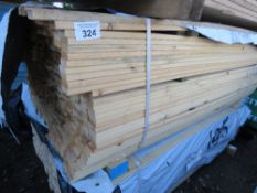 SMALL PACK OF UNTREATED TIMBER FENCE CLADDING SLATS. SIZE: 1.8-1.9M LENGTH X 45MM WIDTH X 16M