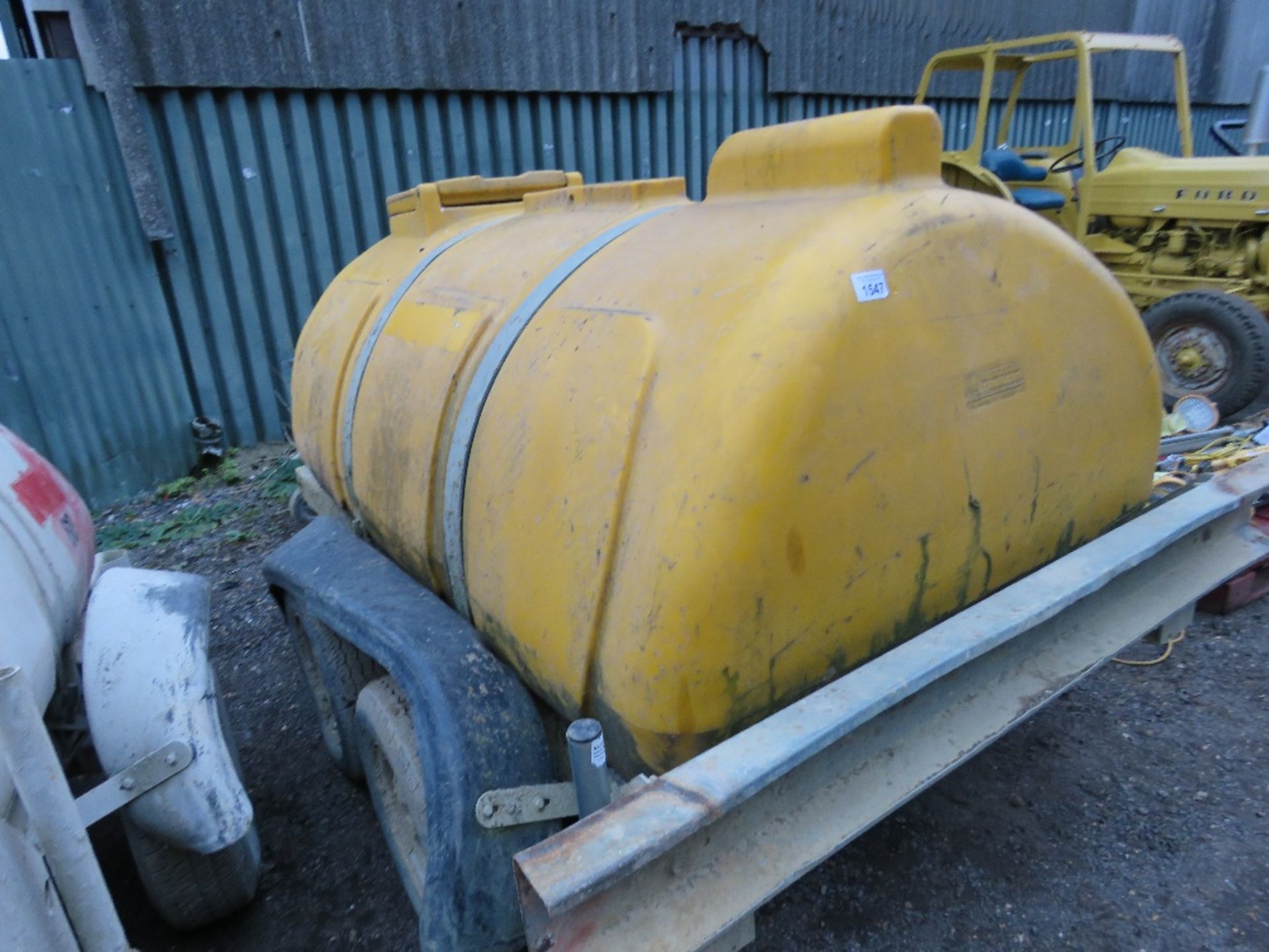 WESTERN TWIN AXLED PLASTIC TANKED WATER BOWSER. - Image 2 of 5