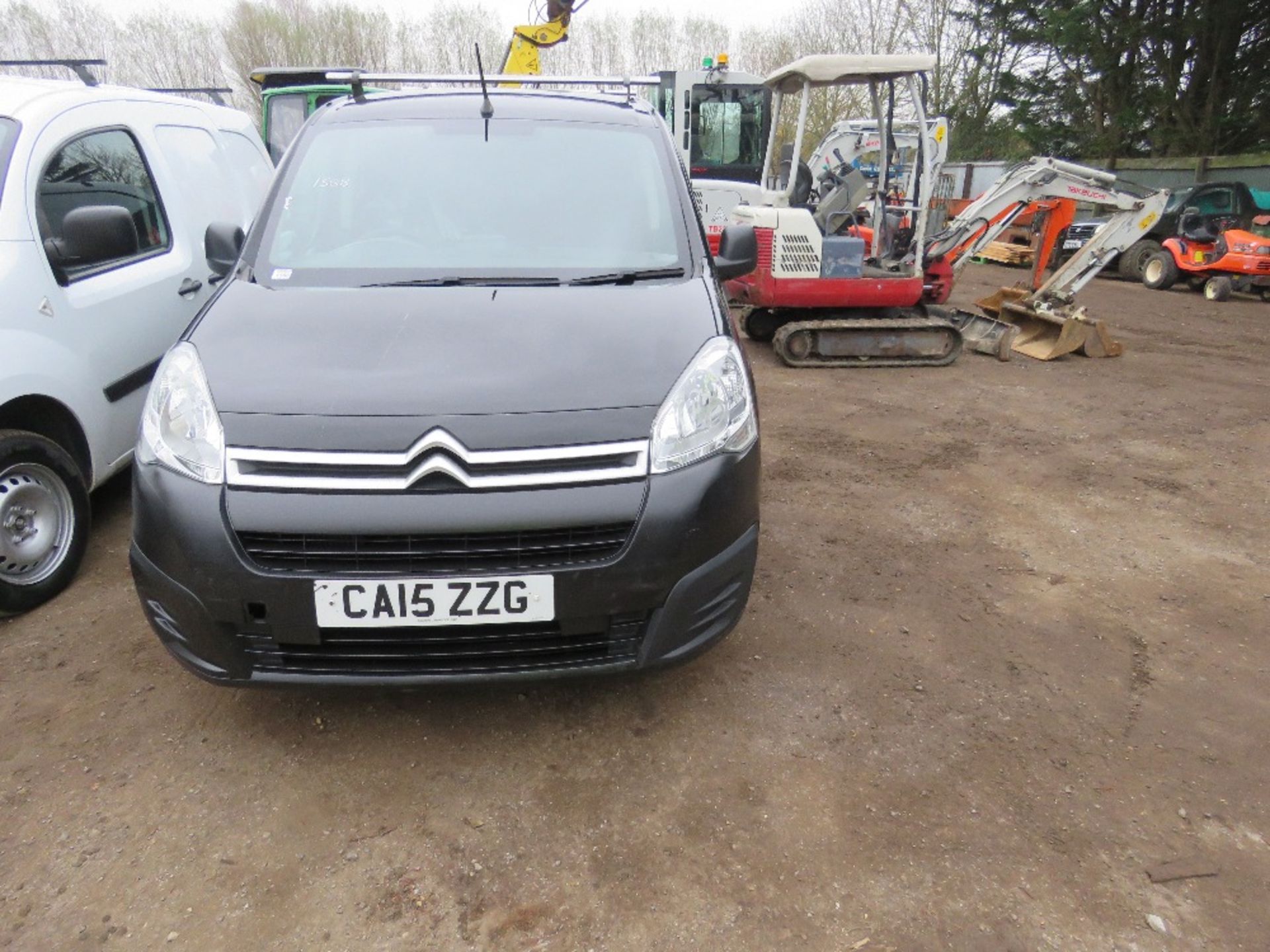 CITROEN BERLINGO PANEL VAN, BLACK, REG:CA15 ZZG. 90,628 REC MILES. WITH V5, TESTED TILL 30.6.22. WH - Image 2 of 8