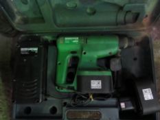 HITACHI 24VOLT BATTERY DRILL WITH CHARGER.