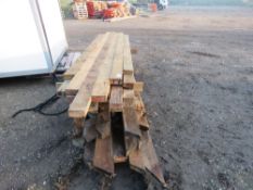 STACK CONTAINING APPROXIMATELY 60 PIECES OF PRE USED DENAILED TIMBER, 4X2 AND 5X2, 8FT -12FT LENGTH