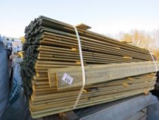 LARGE PACK OF TREATED SHIPLAP TIMBER CLADDING BOARDS: 1.73M LENGTH X 95MM WIDTH APPROX.