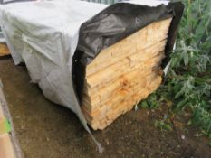 LARGE PACK OF UNTREATED TIMBER FENCE CLADDING BOARDS. SIZE: 1.73 M LENGTH X 70MM WIDTH X 20MM