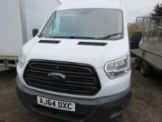 FORD TRANSIT 350 HIGH TOP LONG WHEEL BASE PANEL VAN REG:AJ64 DXC.EURO 5 EMMISSIONS. WITH V5. ONE OWN