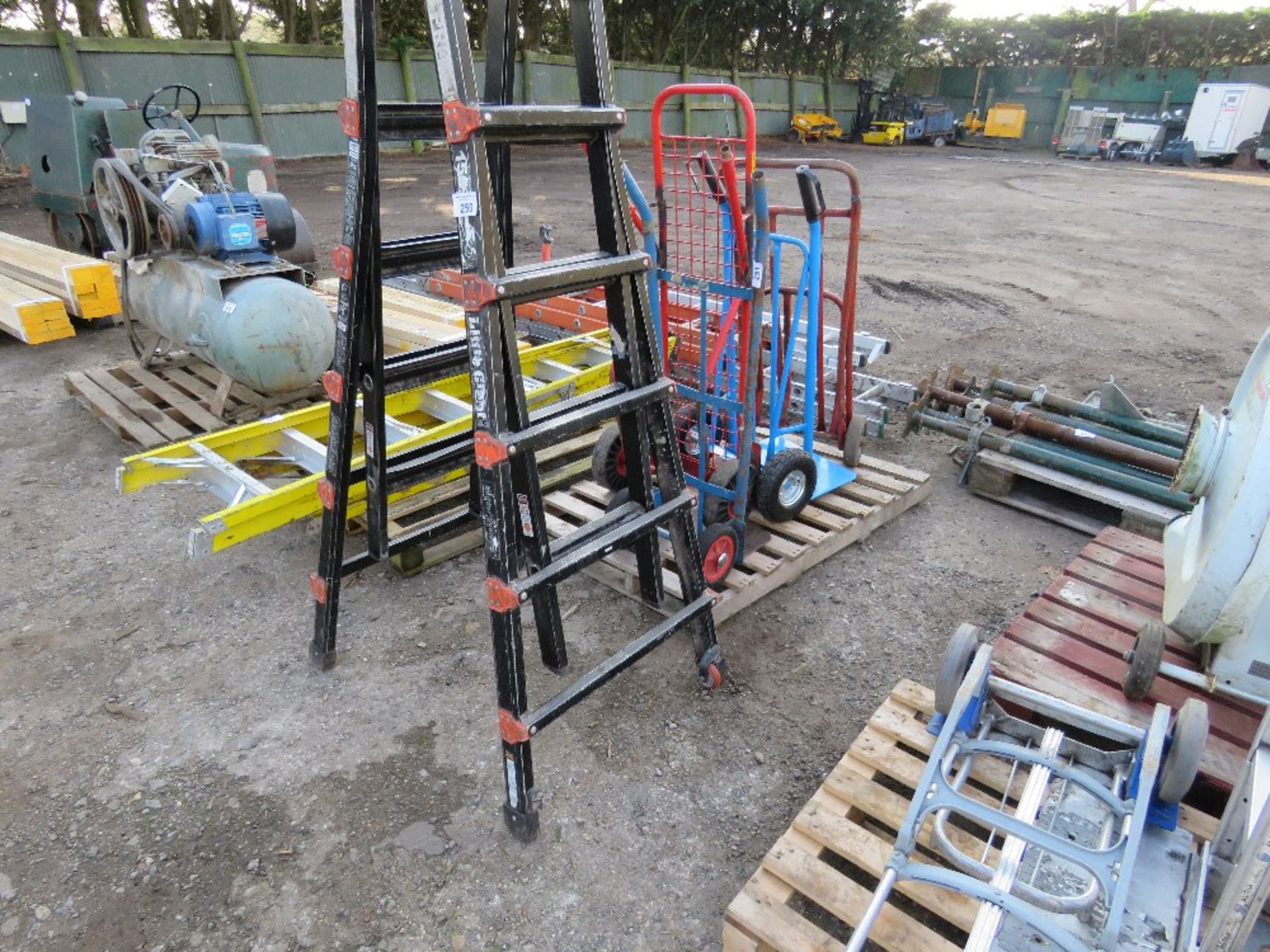 SET OF MULTI POSITION STEP LADEDERS. THIS LOT IS SOLD UNDER THE AUCTIONEERS MARGIN SCHEME, THEREFORE - Image 2 of 3