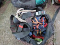 BAG OF CLIMBING HARNESS, UNTESTED. SOLD UNDER THE AUCTIONEERS MARGIN SCHEME THEREFORE NO VAT WILL BE