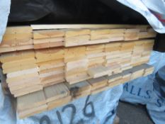 SMALL PACK OF UNTREATED ROUNDED TOP TIMBER CLADDING BOARDS: 1.88M LENGTH X 120MM WIDTH X 20MM DEPTH