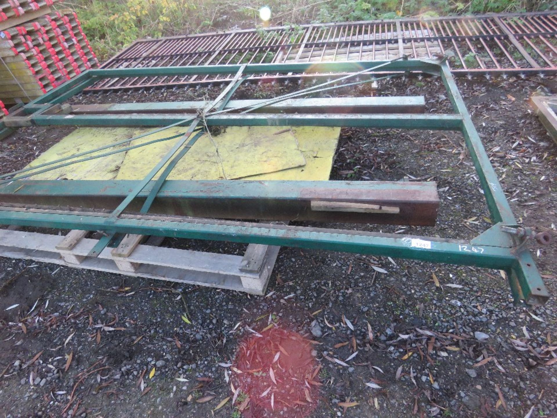 PAIR OF METAL GATE FRAMES, 2.35M HEIGHT X 2.3M WIDE EACH.