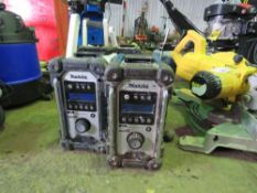 2 X MAKITA RADIOS. SOLD UNDER THE AUCTIONEERS MARGIN SCHEME THEREFORE NO VAT WILL BE CHARGED ON THE