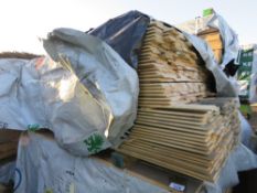 LARGE PACK OF UNTEATED SHIPLAP TIMBER CLADDING BOARDS: 1.8M - 2.1M LENGTH X 95MM WIDTH APPROX.