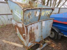 2 X FORKLIFT MOUNTED TIPPING SKIPS, BLUE. THIS LOT IS SOLD UNDER THE AUCTIONEERS MARGIN SCHEME, THER