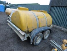 WESTERN TWIN AXLED PLASTIC TANKED WATER BOWSER.