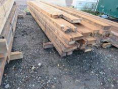 STACK OF ASSORTED DENAILED PRE USED TIMBER, 2 X 8 8FT - 11FT APPROX. NO VAT ON THE HAMMER PRICE OF T