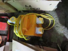 110VOLT SPLITTER BOX, LITTLE USED. SOLD UNDER THE AUCTIONEERS MARGIN SCHEME, THEREFORE NO VAT CHARGE