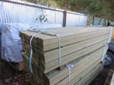 PACK OF 84NO PRESSURE TREATED THICK FENCE CLADDING TIMBER BOARDS. SIZE: 1.83M LENGTH X 140MM WIDTH X