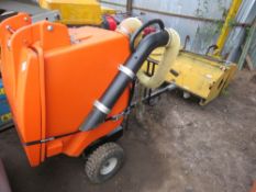 TOWED PADDOCK VAC UNIT WITH KAWASAKI PETROL ENGINE. WHEN TESTED WAS SEEN TO RUN AND SUCK.