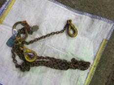 SET OF 2 LEGGED LIFTING CHAINS WITH SHORTENERS, 2.4M LENGTH.