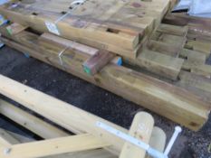 16 X TREATED TIMBER FENCE POSTS 5" X 4" APPROX: 12@2.4M PLUS 4@1.8M APPROX.