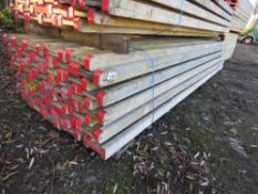 BUNDLE OF "I" BEAM WOODEN SHUTTERING BEAMS, 50NO APPROX IN THE BUNDLE, 3.9METRE LENGTH. ALSO SUITABL